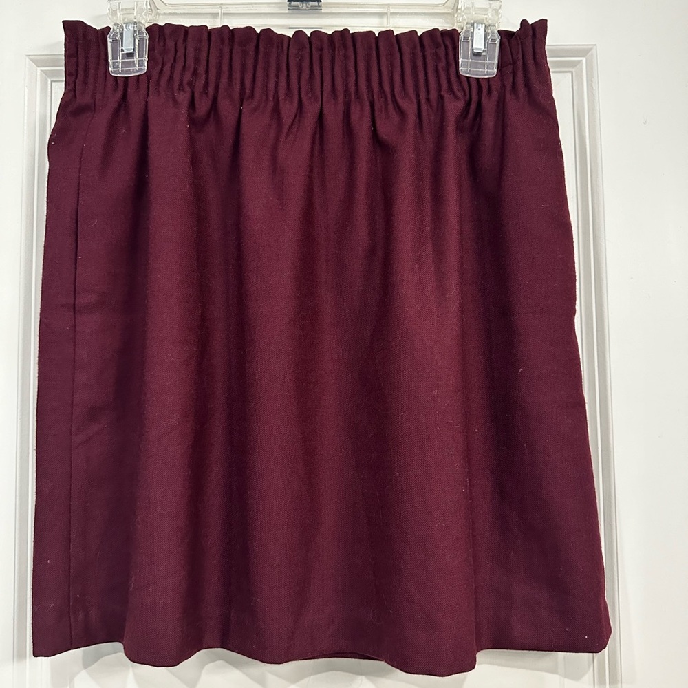 J. Crew wool blend paper bag city skirt